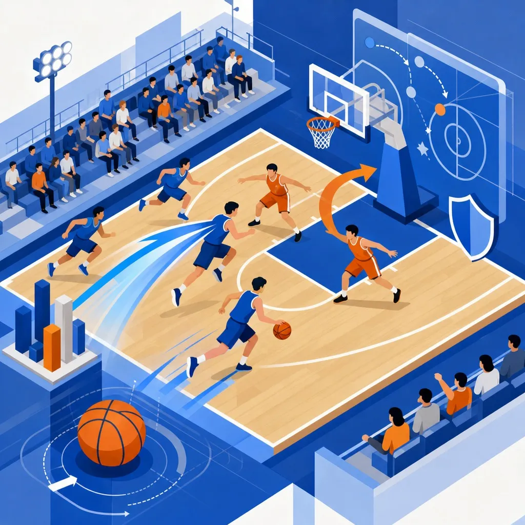バスケットボールの速攻と守備が試合を大きく動かす